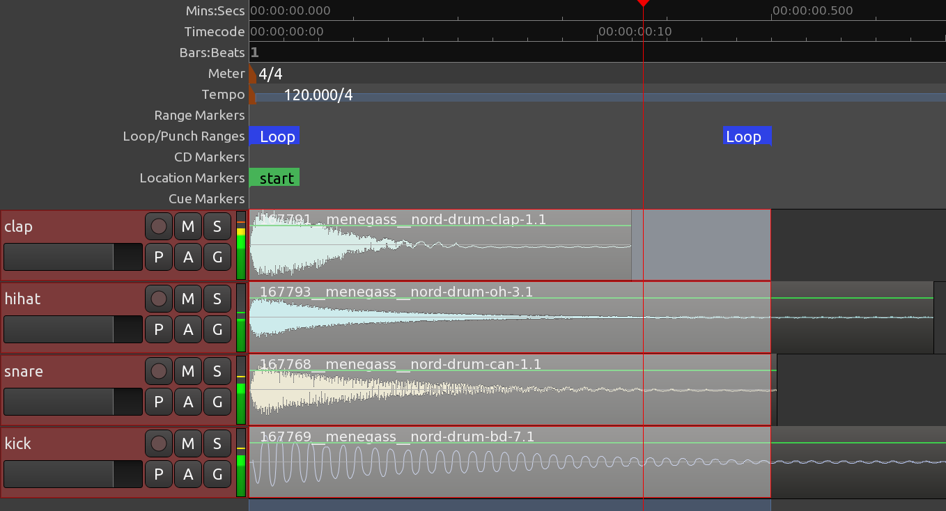 Looped range playback